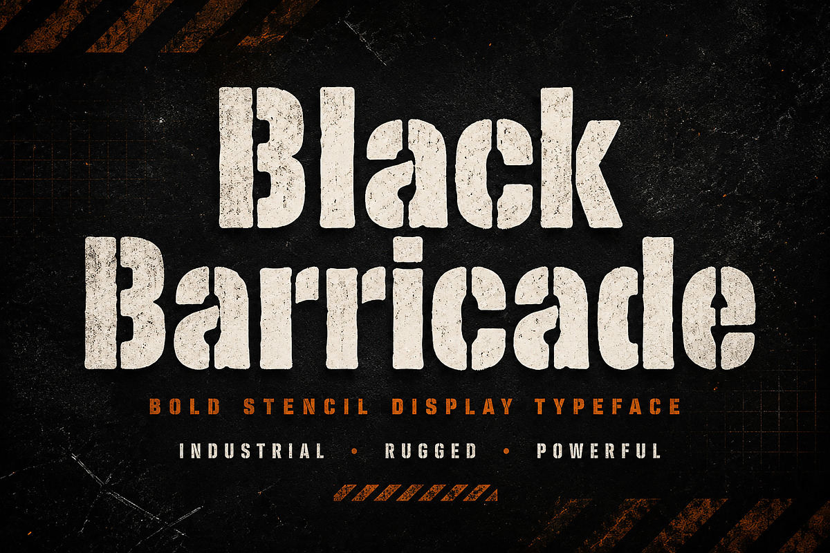 Black Barricade, a Slab Serif Font by Wow Magic (Photo 1 of 5)