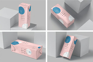 Rectangular Juice Box Mockups, a Product Mockup by megostudi0