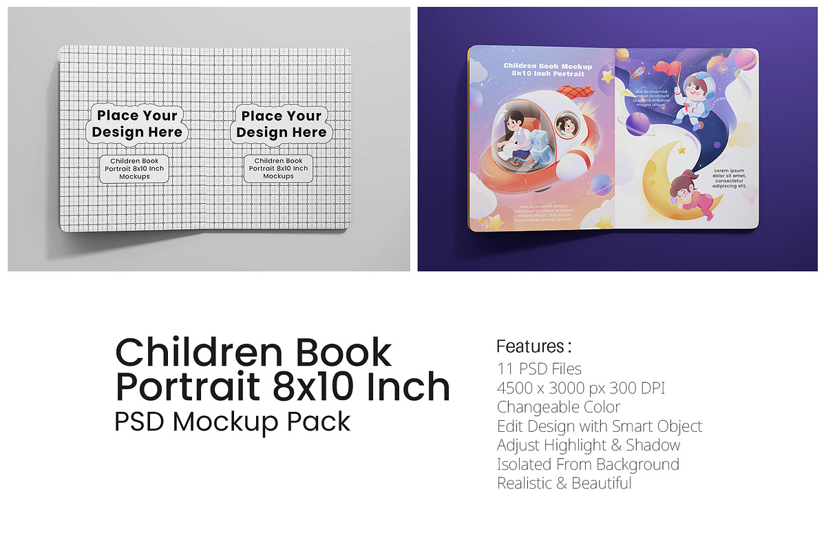 Children Book Mockup Set - 8x10 Inch, a Books & Magazine Mockup by Remnand Studio (Photo 12 of 12)