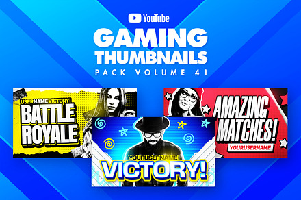 Gaming Youtube Thumbnails Pack 41