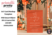 Boho Sunset Wedding Card Mockup PSD, a Product Mockup by Printable Pretty Studio (Thumbnail 4 of 8)