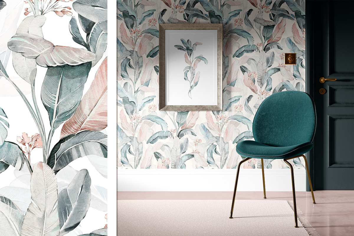 Fantasy Pattern with tropical leaves, a Pattern Graphic by Lisima (Photo 6 of 12)