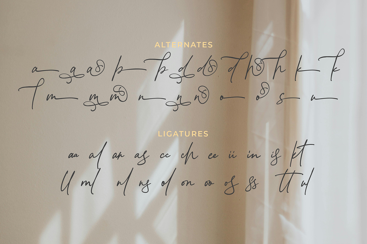 Brilliany Modern and Elegant Font, a Handwritten Font by Graphue (Photo 5 of 9)