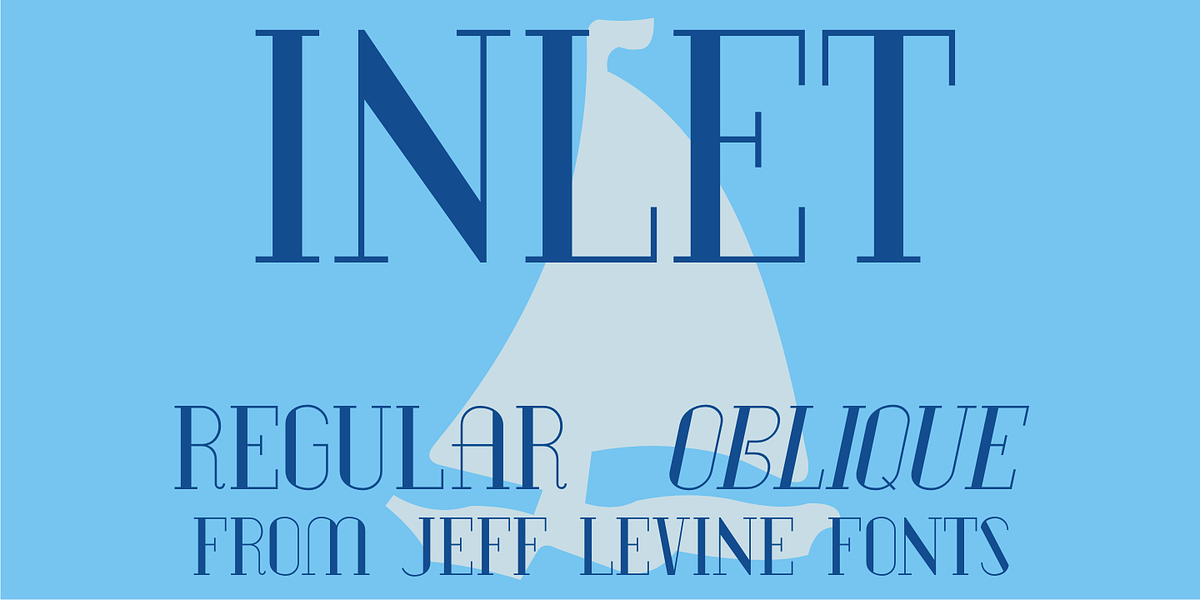 Inlet JNL, a Font by Jeff Levine Fonts