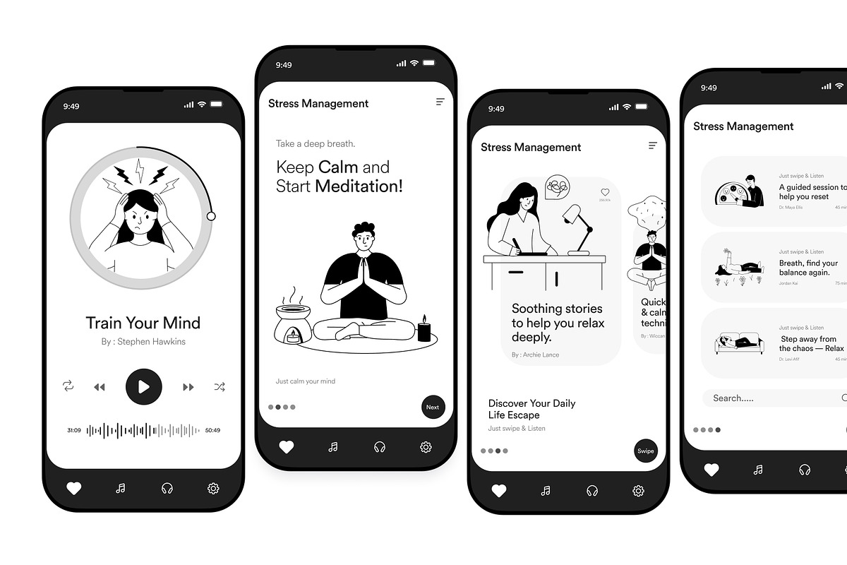 Stress Management Illustration Art, a Healthcare Illustration by Vectors Market (Photo 4 of 9)