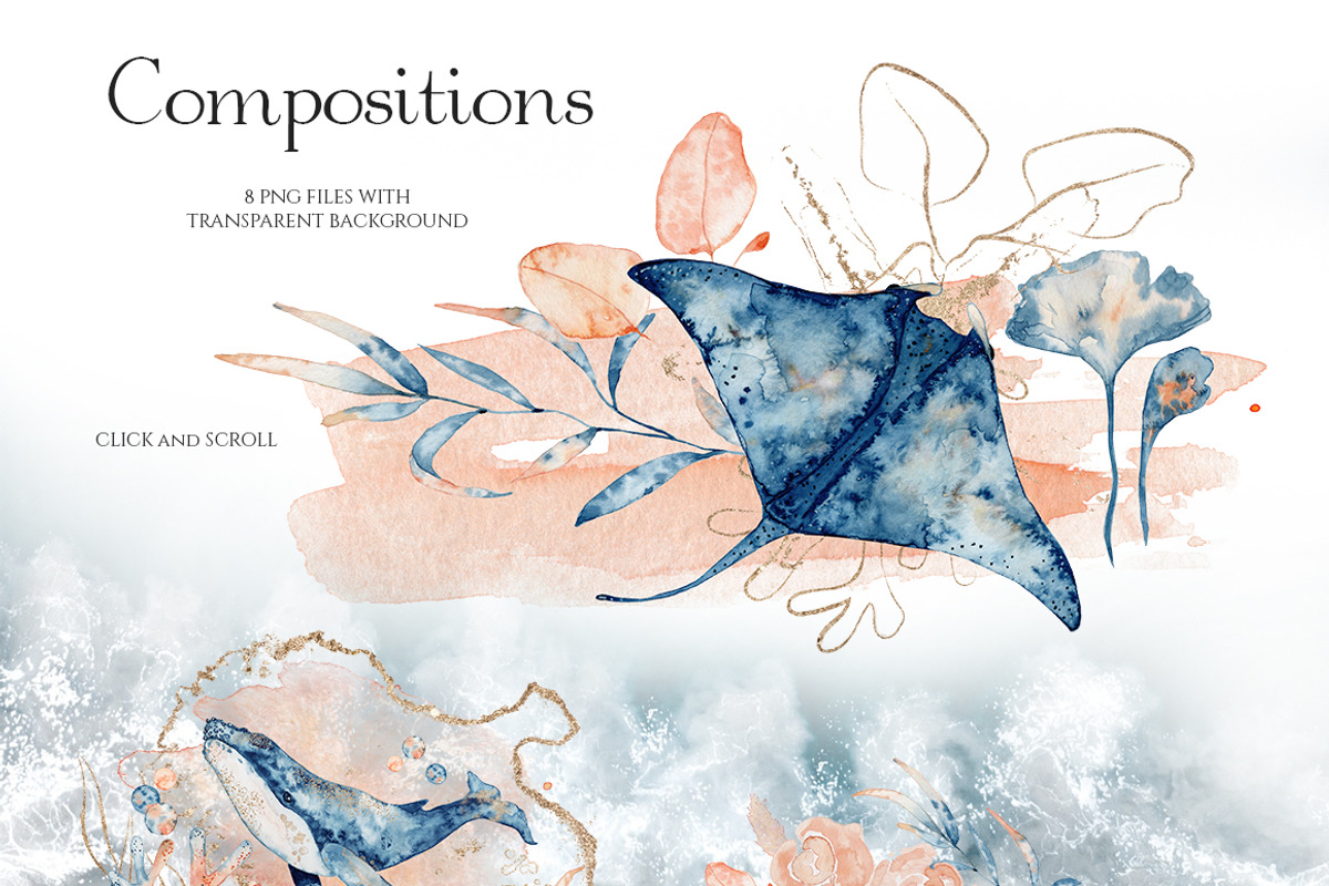Underwater Watercolor Collection, an Animal Illustration by Evgeniia (Photo 7 of 16)