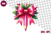 Pencil with Bow Clipart Bundle Files, a Decorative Illustration by taramija (Thumbnail 14 of 26)