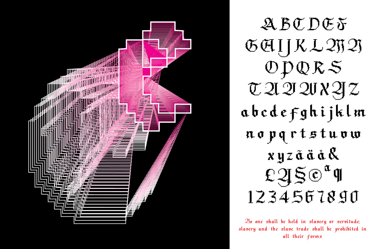 Pixel Fraktur Blackletter, a Blackletter Font by cromatixclassroom (Photo 6 of 9)