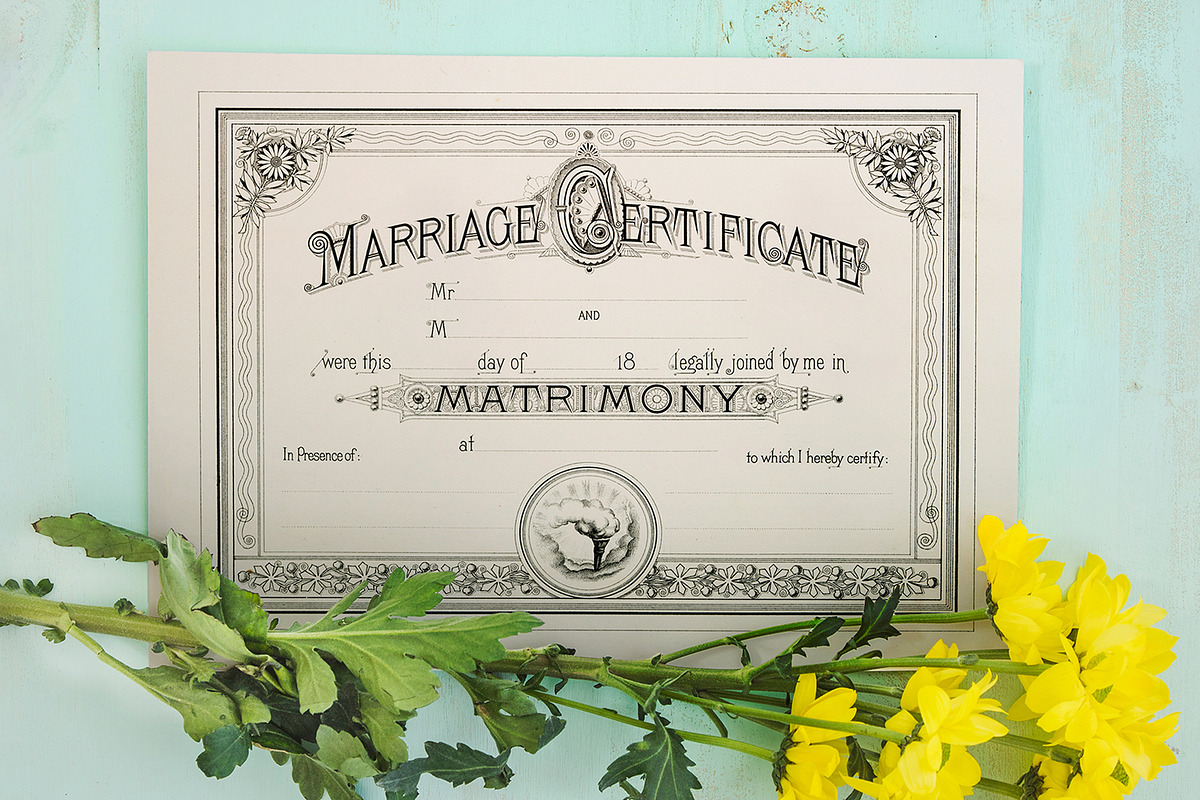 Antique Marriage Ephemera, a Texture Graphic by Blue Line Design (Photo 5 of 11)