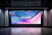 Subway Screen Mockup, an Advertising Mockup by Design Squad (Thumbnail 1 of 4)