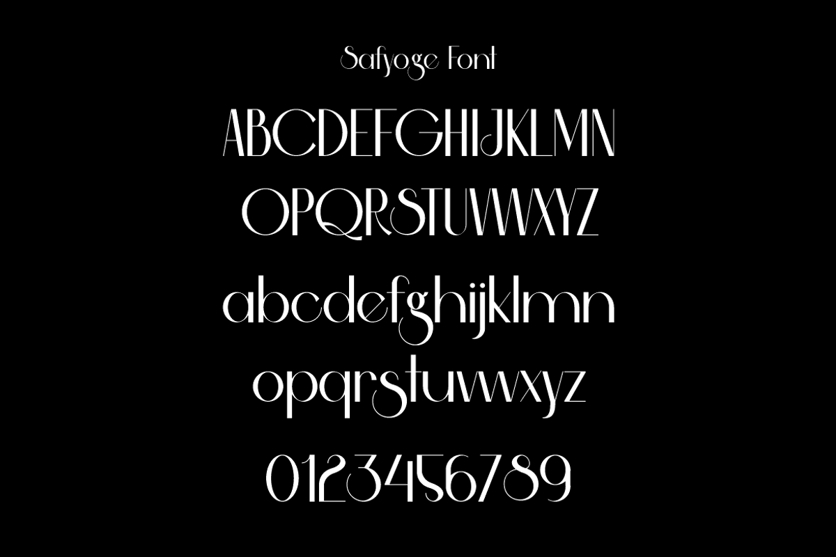 Safyoge - Modern Stylish Font, a Sans Serif Font by Iqsiart Studio (Photo 11 of 12)