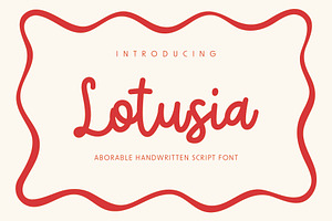 Lotusia Handwritten Script Font