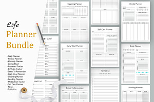 Canva Editable Planner Bundle Pack, a Stationery Template by Design Zone