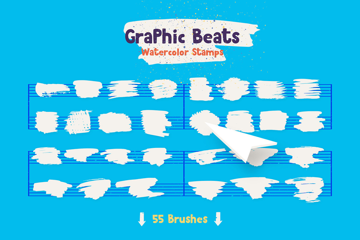 Graphic Beats: Illustrator Brushes, a Brush Add-On by Creative Veila (Photo 6 of 12)