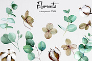 Eucalyptus and cotton, an Illustration by made by Tanya (Thumbnail 3 of 7)