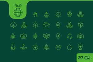 Leaf Icons Vector Illustration, an Outline Icon by devastd