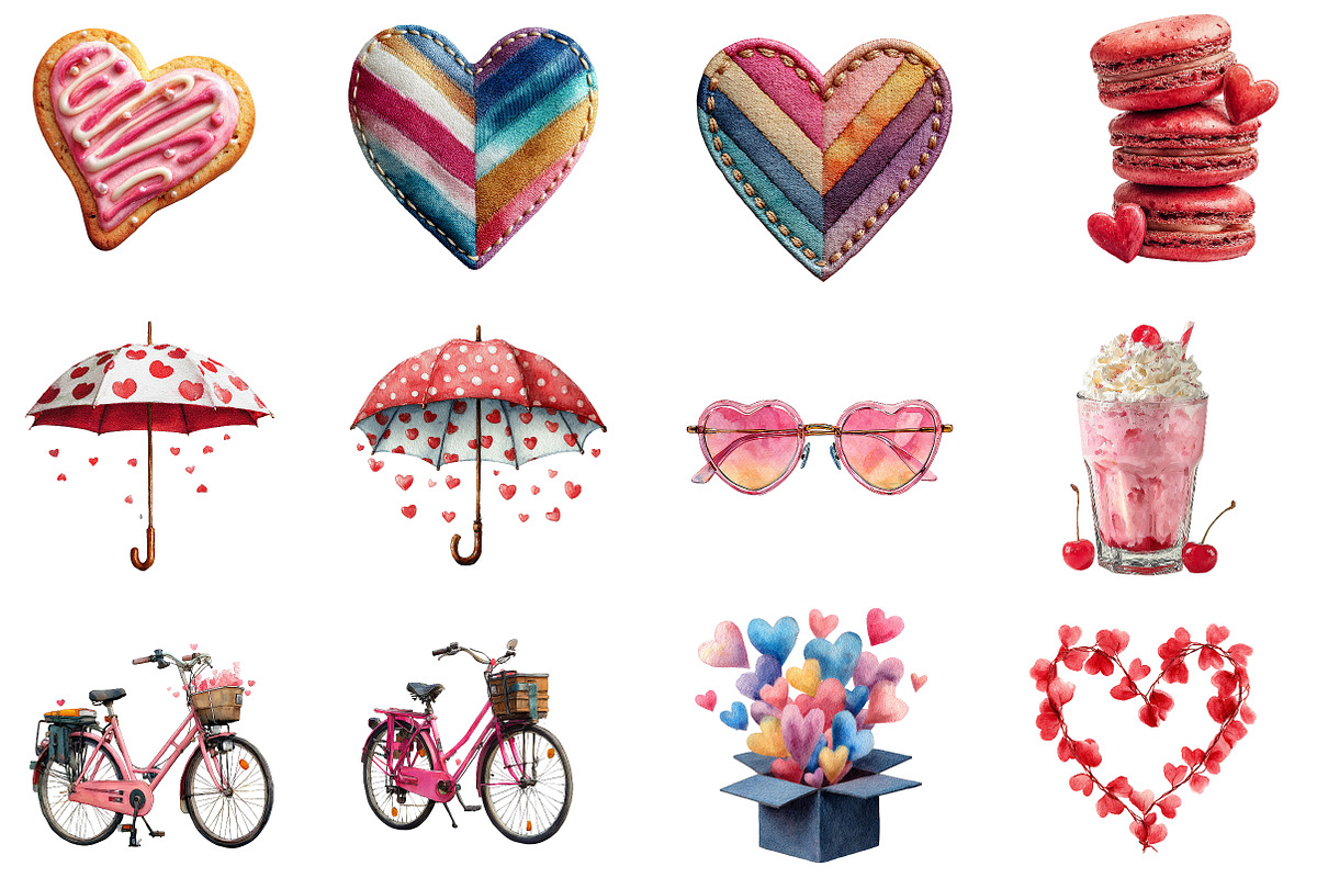 Valentine Watercolor Clipart, an Illustration by Designworld (Photo 3 of 4)