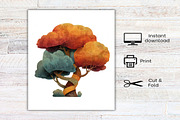 Watercolor Quirky Tree Clipart, an Illustration by Canvas Craft (Thumbnail 7 of 8)