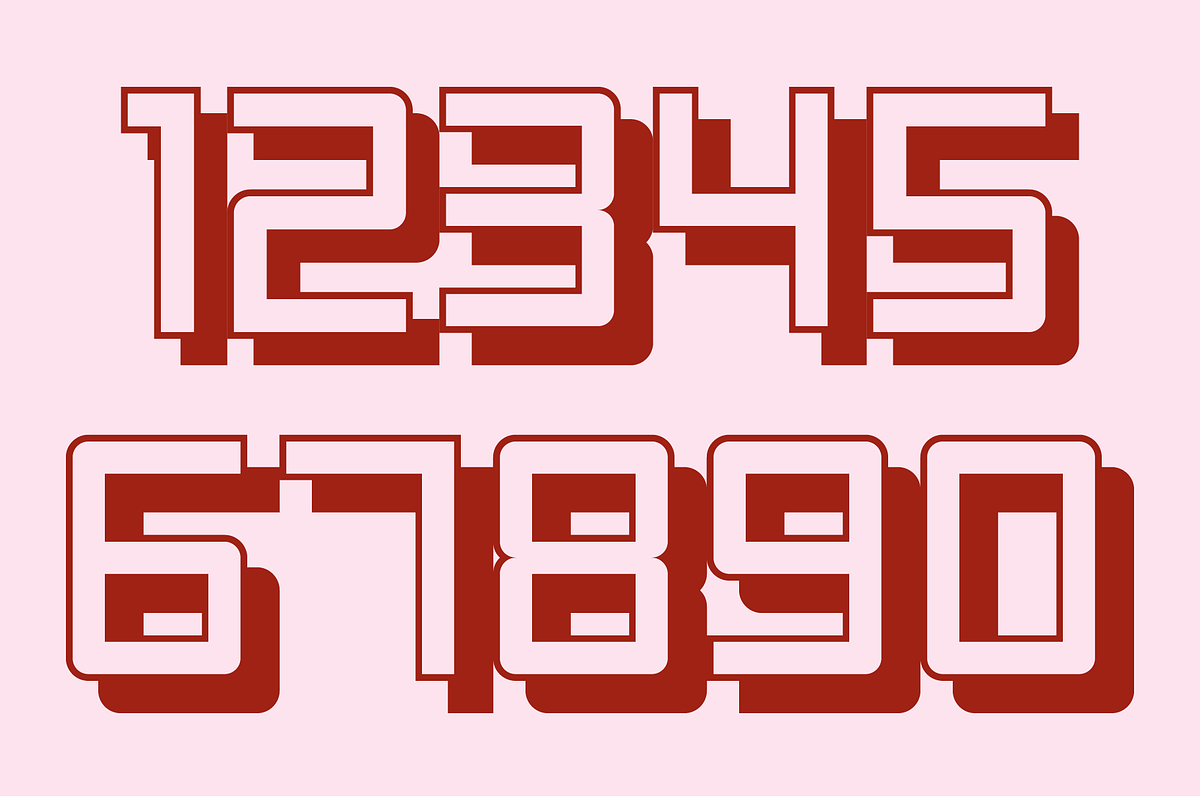 Display Digits One Font, a Font by GG Design