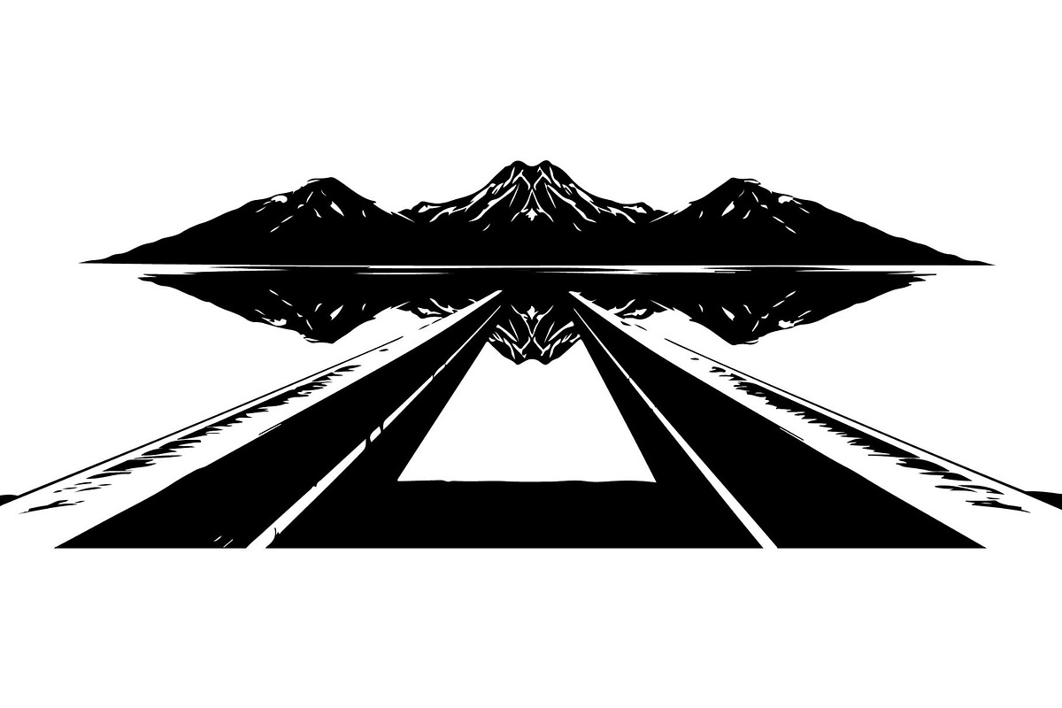 Mirror Landscape Silhouette, an Object Graphic by Designer_Momina (Photo 9 of 20)