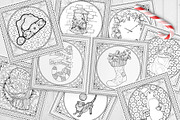 Christmas Adult Coloring Book, a Decorative Illustration by ilonitta (Thumbnail 4 of 8)