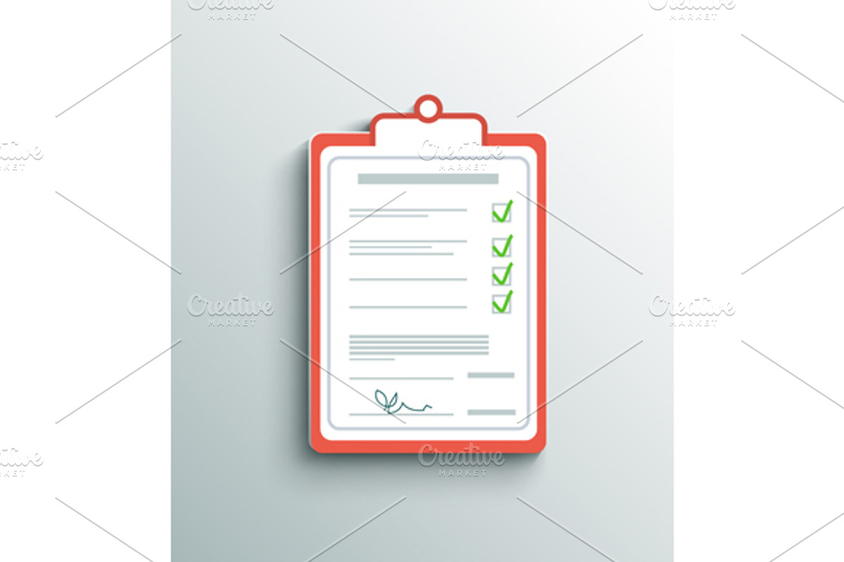 Flat design delivery signature clipb preview 2