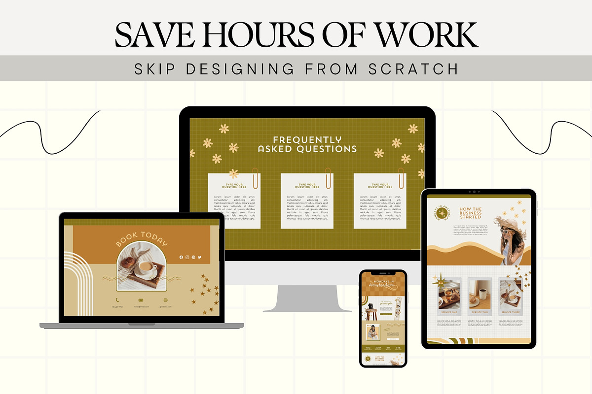 Boho Canva Website Template, a Landing Page Template by Anna Design Studio (Photo 7 of 8)
