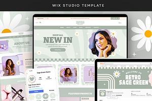 Sage Green Wix Website Template, a Wix Template by Template Twist Shop