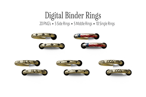 Texan Gold Digital Binder Rings