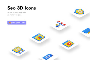 Seo 3D Icons