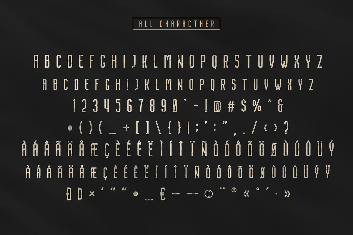 Nordin Vintage Font Family + Extras preview 7