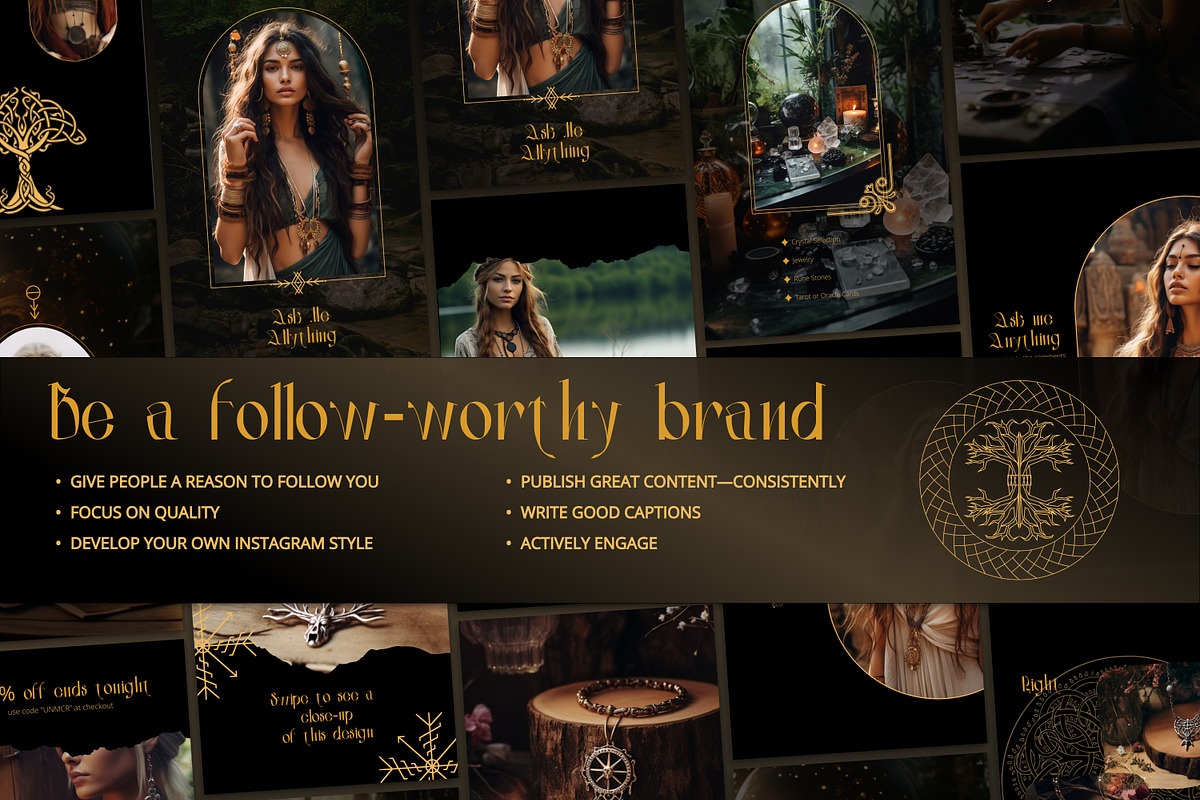Spiritual Instagram Templates, Canva, a Social Media Template by Under My Cozy Roof (Photo 6 of 9)