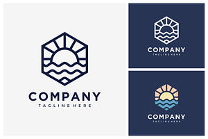 Sunset Sunrise Modern Logo Vector, a Branding & Logo Template by jundio studio