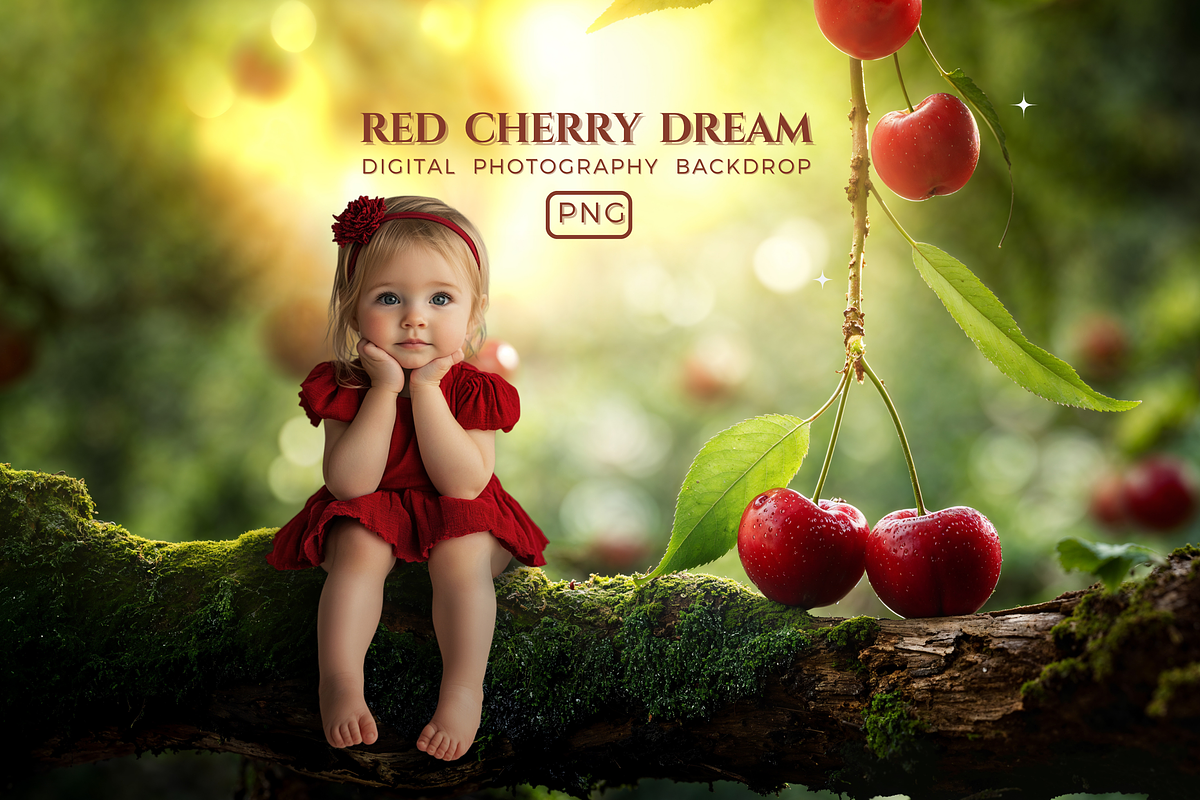 Red Cherry Dream -  Digital Backdrop, a Background Photo by Winwin Design Art (Photo 1 of 5)