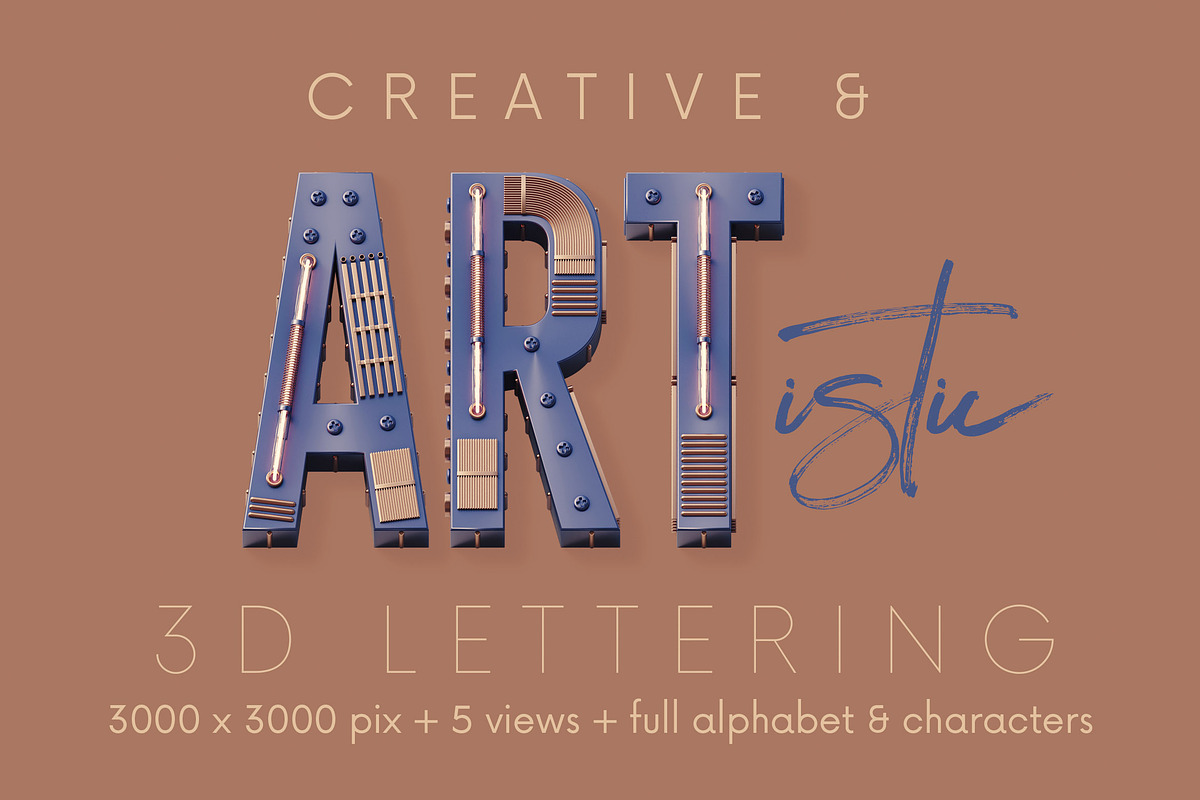 Condensed Future - 3D Lettering, a Graphic by MIIM (Photo 4 of 8)