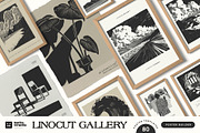 Linocut Gallery | Poster Builder, an Object Graphic by KetteCreate (Thumbnail 1 of 13)