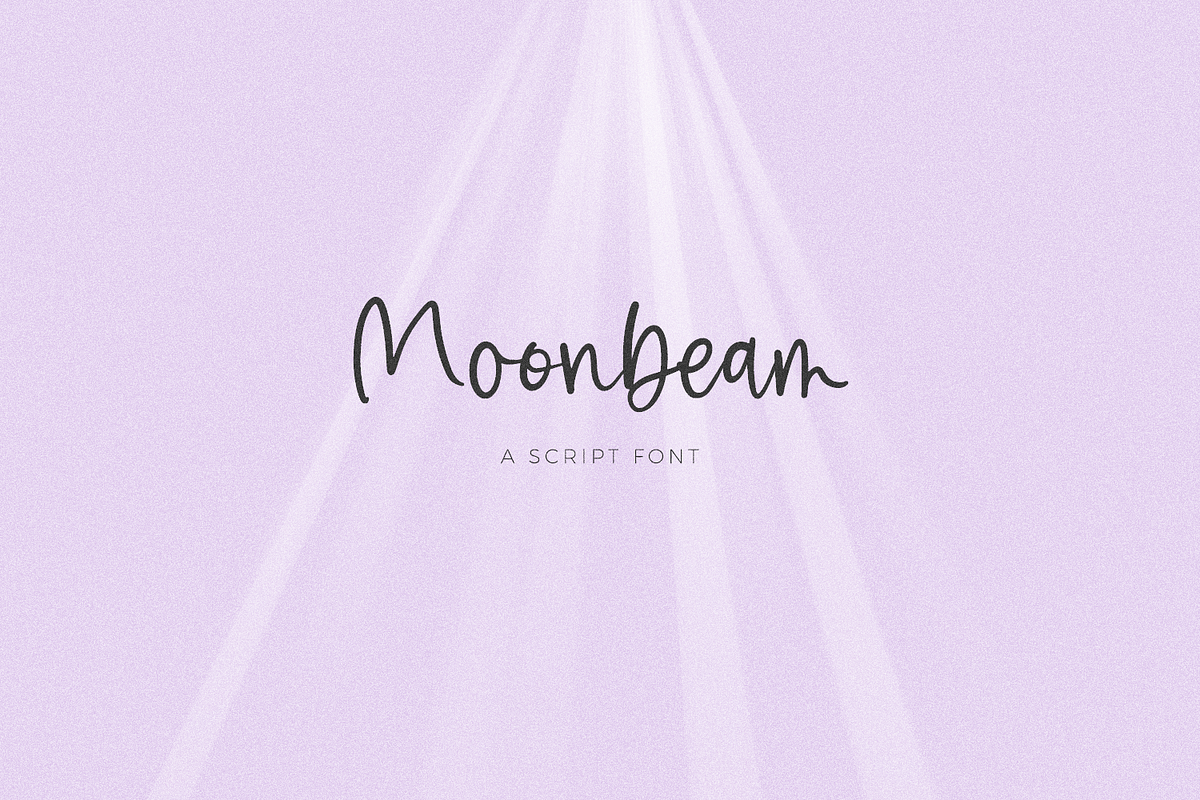 Moonbeam Script, a Handwritten Font by Beck McCormick (Photo 1 of 10)