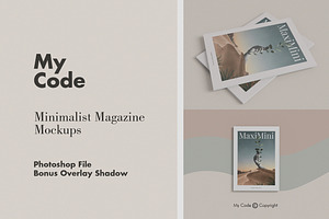 Minimalist Magazine Mockup, a Magazine Template by My Code Std