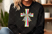 Glitter Leopard Bow Cross PNG, an Illustration by Craft Nest (Thumbnail 2 of 6)