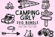 Camping Girly SVG Bundle, an Object Illustration by HalieKStudio (Thumbnail 1 of 10)