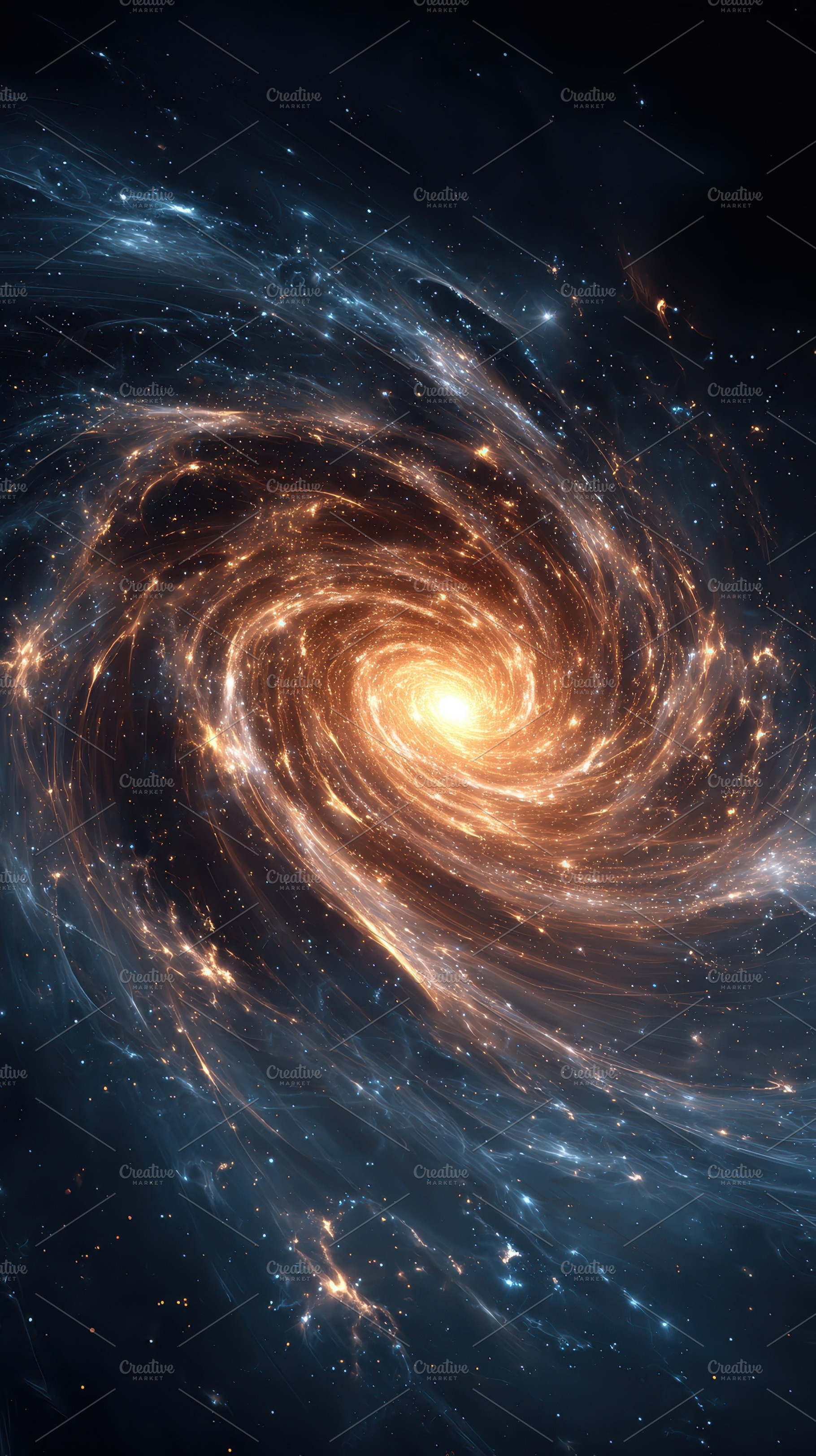 Spiral Galaxy Cosmic Dust Nebula Spa, a Photo by Pixeness Studio