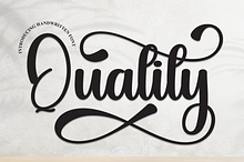 Quality | Script Font