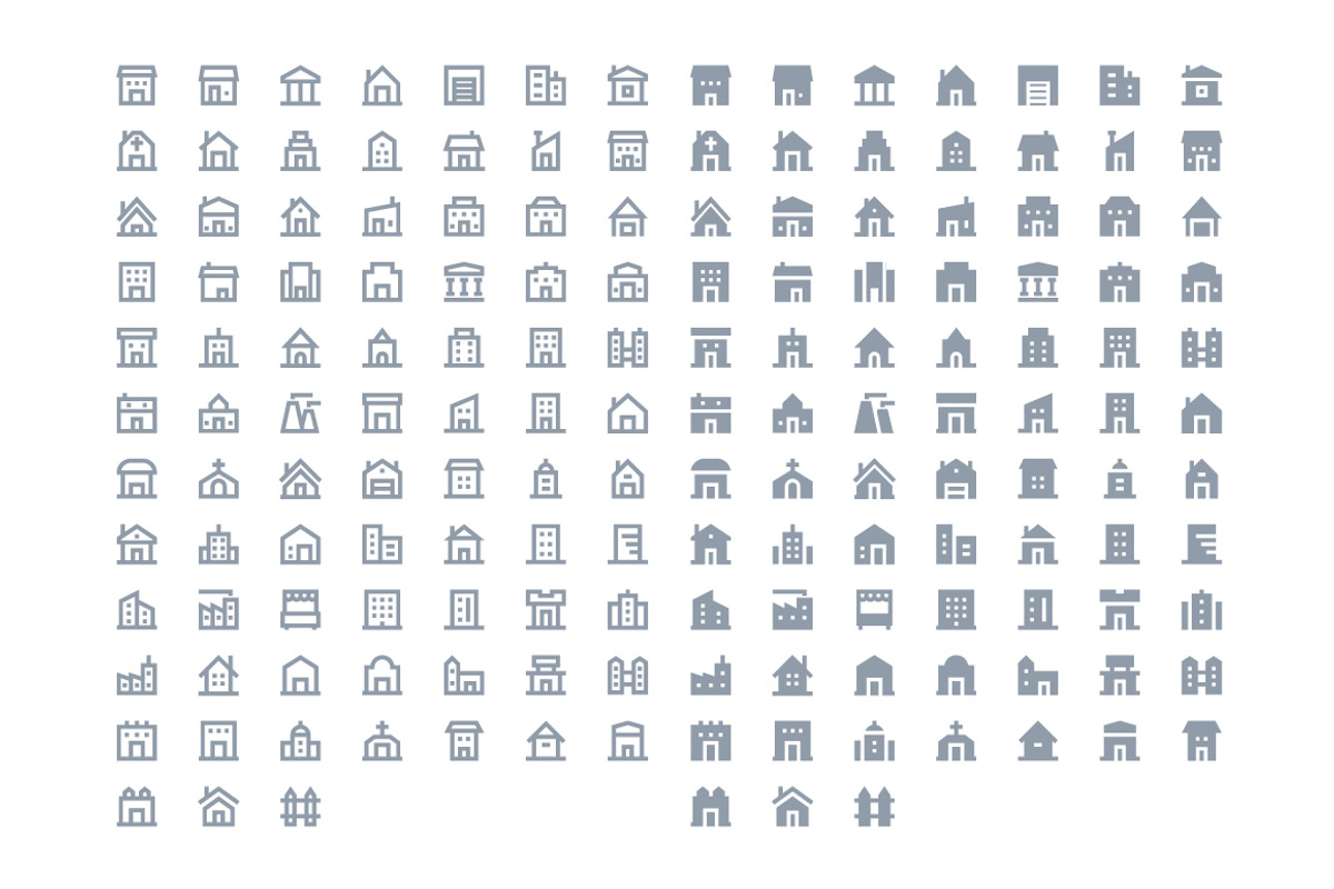 160 City Material Design Icons, a Solid Icon by Creative Stall (Photo 2 of 4)