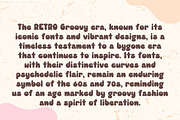 RETRO Groovy era - Handwritten, a Handwritten Font by Charmingbear59.design (Thumbnail 3 of 5)