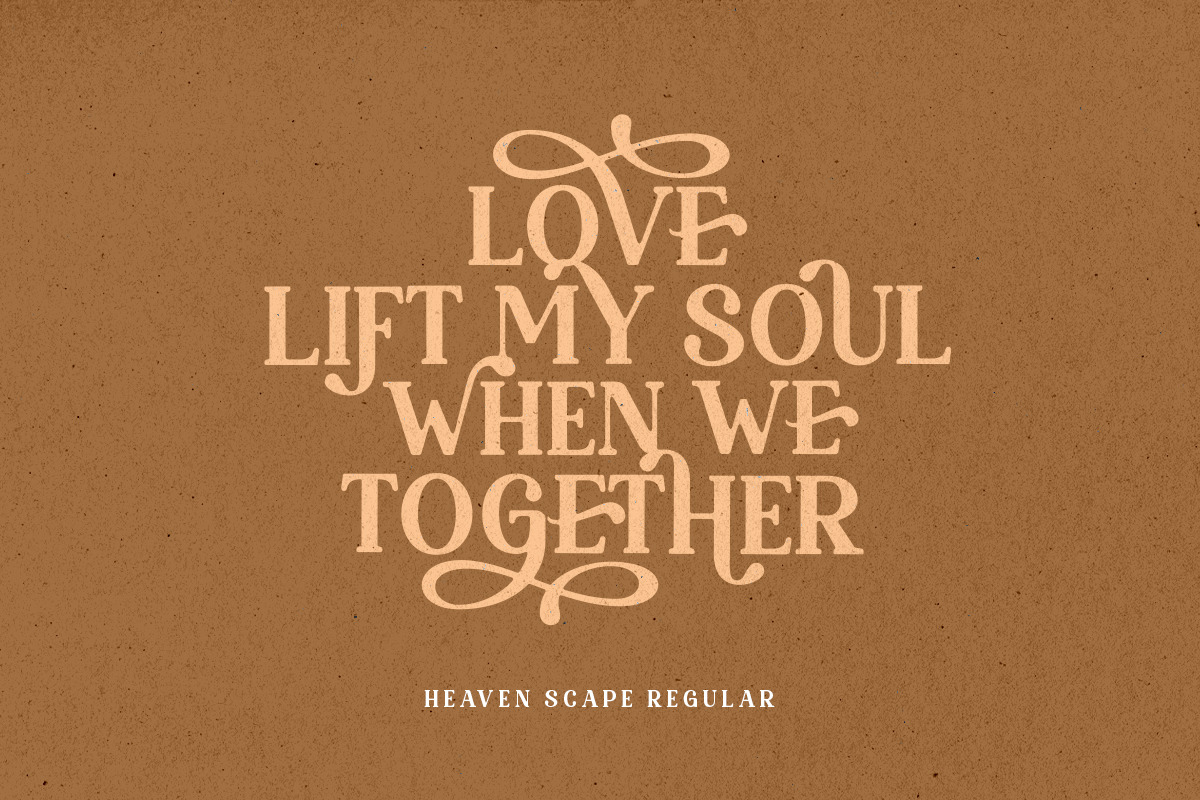 Heaven Scape - Stylish All Caps, a Serif Font by Bale Type (Photo 4 of 10)