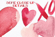 Watercolor Valentine Hearts and XOs, a Decorative Illustration by La Bella Rue (Thumbnail 2 of 3)