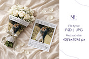 Wedding Newspaper Mockup with Bouque, a Mockup by Mie Mockup Studio (Thumbnail 2 of 8)