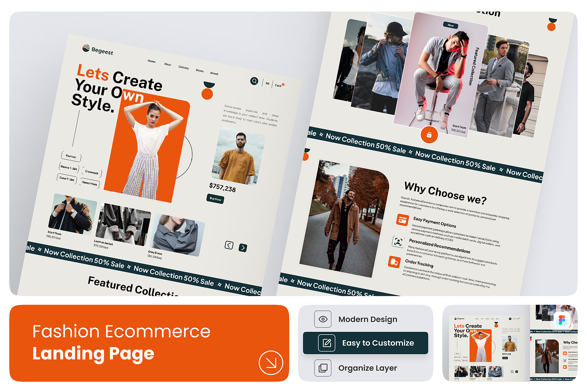 Fashion Ecommerce Landing Page, a Landing Page Template by Annora Studio (Photo 1 of 5)