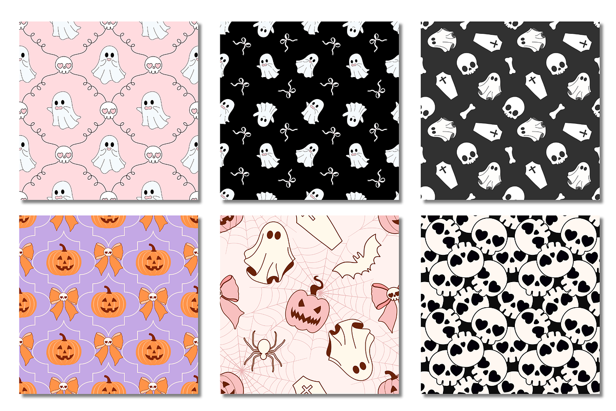 Halloween Seamless Patterns, a Pattern Graphic by wind mill (Photo 3 of 4)
