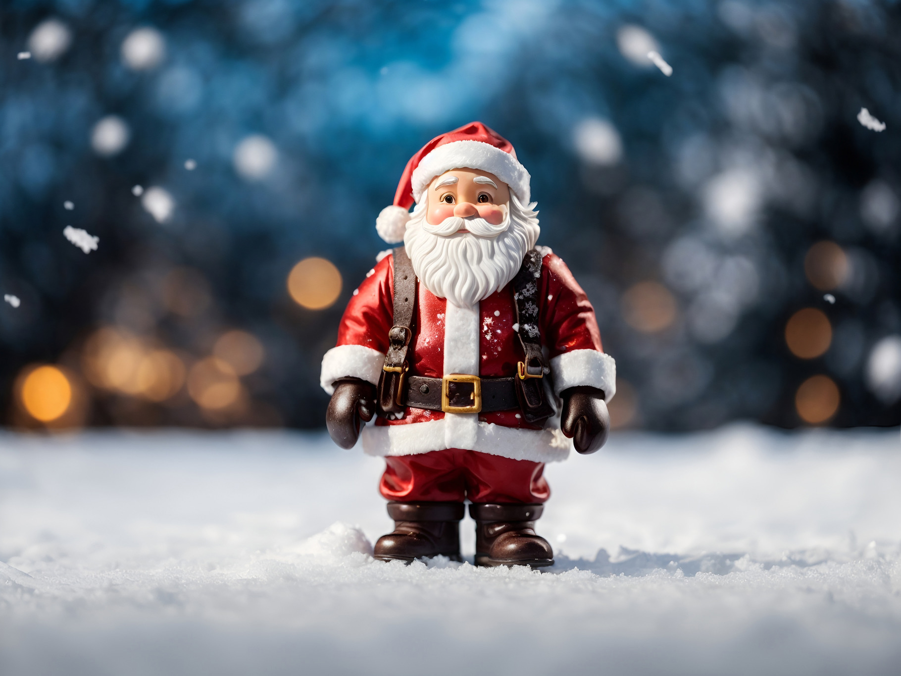 Santa Claus Figurine Christmas Snow by Sirylok | Creative Market